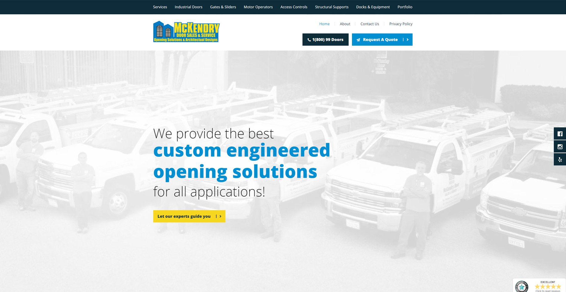 McKendry Door Sales & Services Website